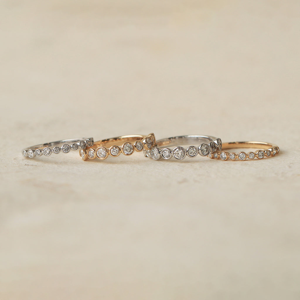 Anillo Apolo S Oro 14K con Diamantes.
