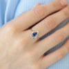 Anillo Charlotte Oro Amarillo 14K con Zafiro Gota y Diamantes.