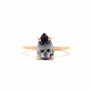 Anillo Elios Oro Amarillo 14K con Tanzanita Gota.