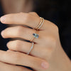 Anillo Elios Oro Amarillo 14K con Tanzanita Gota.