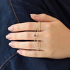 Anillo Elysa Oro Amarillo 14K con Granate Malaya Oval.