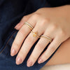 Anillo Elysa Oro Amarillo 14K con Topacio Imperial Gota.