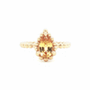 Anillo Elysa Oro Amarillo 14K con Topacio Imperial Gota.