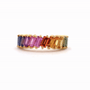 Anillo Fiorela Oro Amarillo 18K con Zafiros.