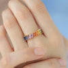 Anillo Fiorela Oro Amarillo 18K con Zafiros.