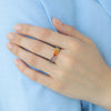 Anillo Fiorela Oro Amarillo 18K con Zafiros.