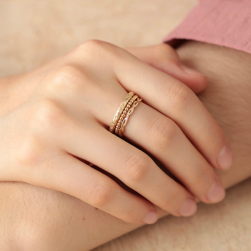 Anillo Hammer Oro Amarillo 14K.