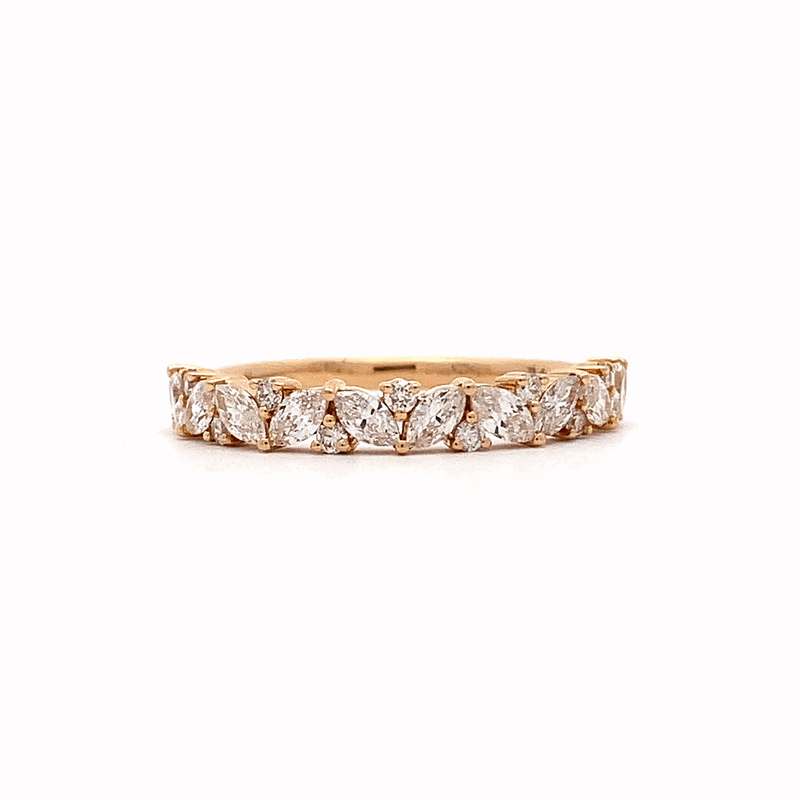 Anillo Ivy XL Oro Amarillo 14K con Diamantes. 
