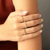 Anillo Lens Oro Amarillo 18K con Diamantes.
