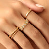 Anillo Lens Oro Amarillo 18K con Diamantes.