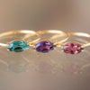 Anillos 'Lila +' Oro Amarillo 14K con Piedras Naturales.