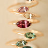 Anillos 'Lila +' Oro Amarillo 14K con Piedras Naturales.