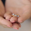 Anillos 'Lila' Oro Amarillo 14K con Zafiros, Aquamarina y Turmalina.