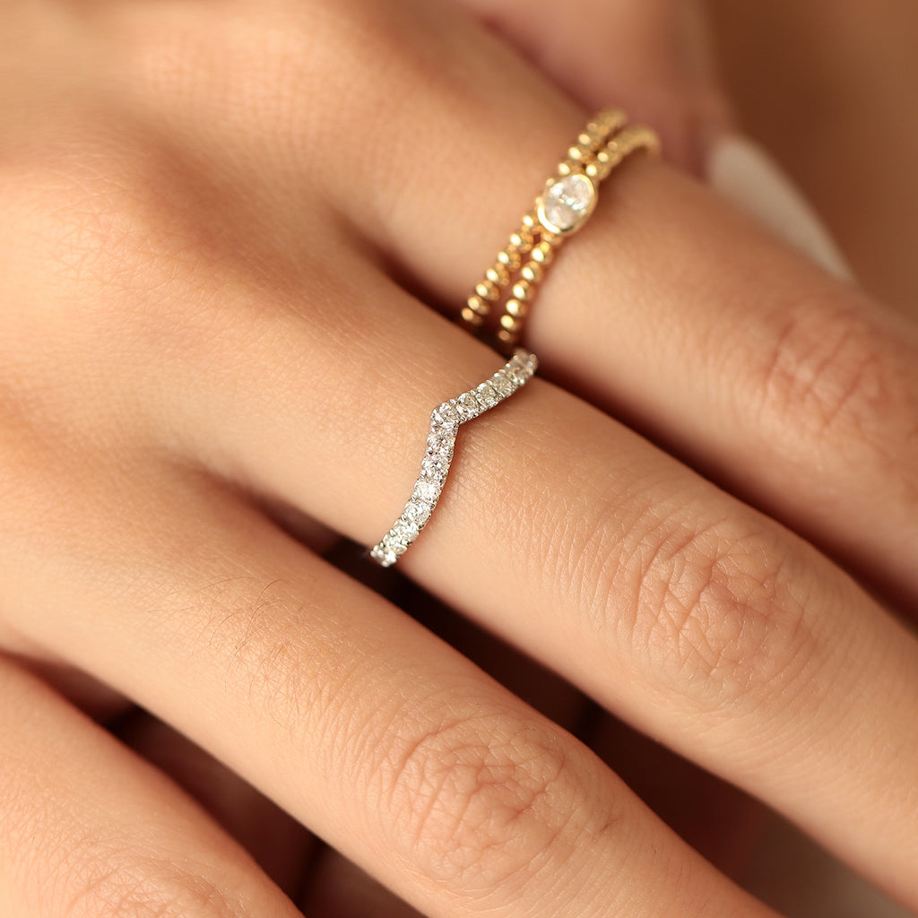 Anillo Luana Oro 18K con Diamantes.