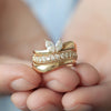 Anillo Odette Oro Amarillo 18K con Diamantes.
