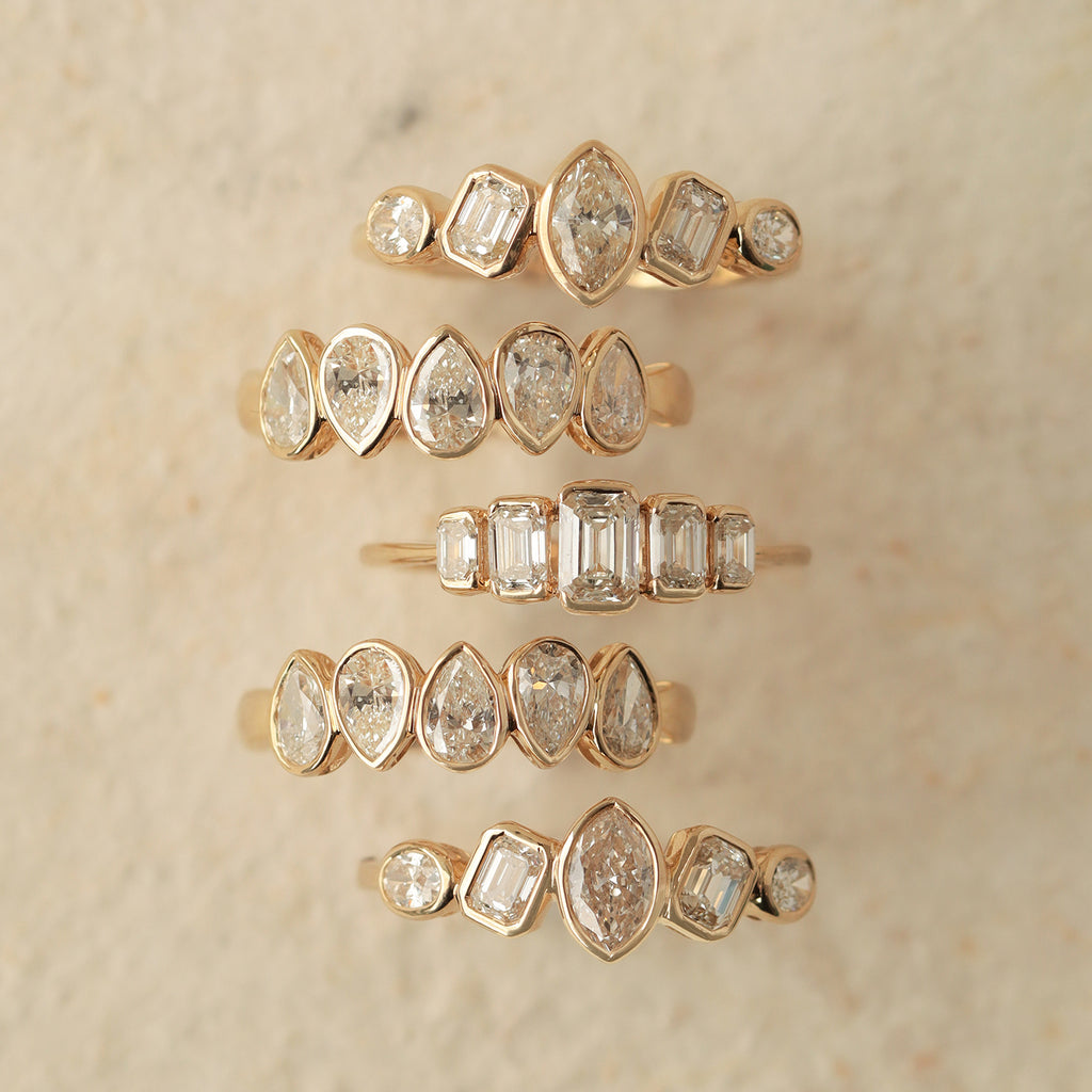 Anillo Orion Multi Oro Amarillo 14K con Diamantes.