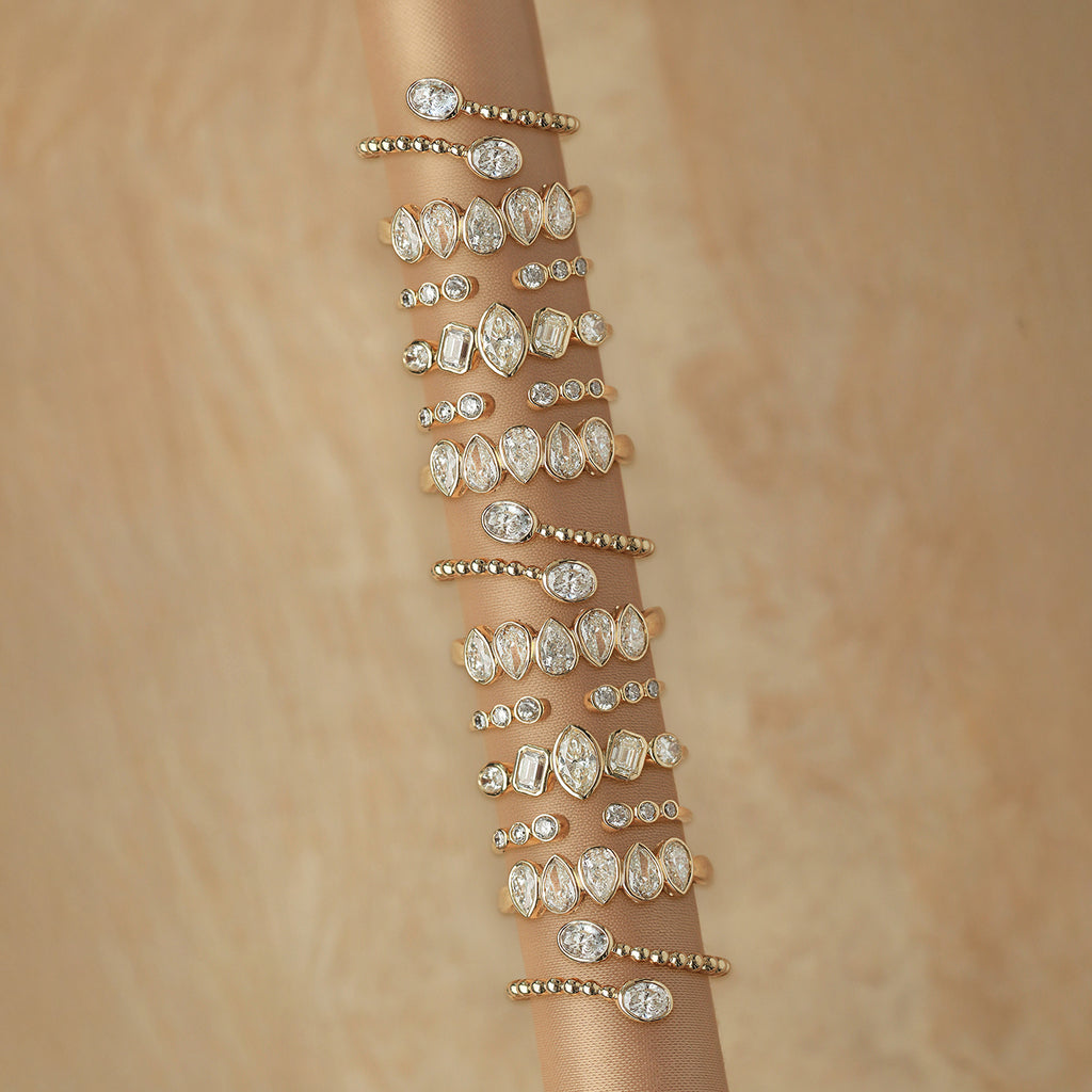 Anillo Orion Multi Oro Amarillo 14K con Diamantes.