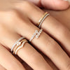 Anillo Pair Oro Amarillo 18K con Diamantes.