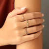 Anillo Petal Oro Amarillo 18K con Diamantes.