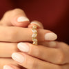 Anillo Petal Oro Amarillo 18K con Diamantes.