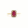 Anillo Royal Oro 18K con Rubí y Diamantes.