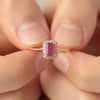 Anillo Royal Oro 18K con Rubí y Diamantes.
