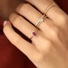 Anillo Royal Oro 18K con Rubí y Diamantes.
