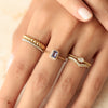 Anillo Royal Oro Amarillo 18K con Tanzanita y Diamantes.