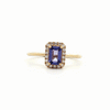 Anillo Royal Oro Amarillo 18K con Tanzanita y Diamantes.