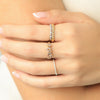 Anillo Stellar Copper Oro Amarillo 14K con Zafiro y Diamante.