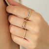Anillo Stellar Copper Oro Amarillo 14K con Zafiro y Diamante.