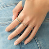 Anillo Stellar Copper Oro Amarillo 14K con Zafiro y Diamante.