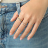 Anillo Stellar Rosetta Oro Amarillo 14K con Zafiros y Diamantes.