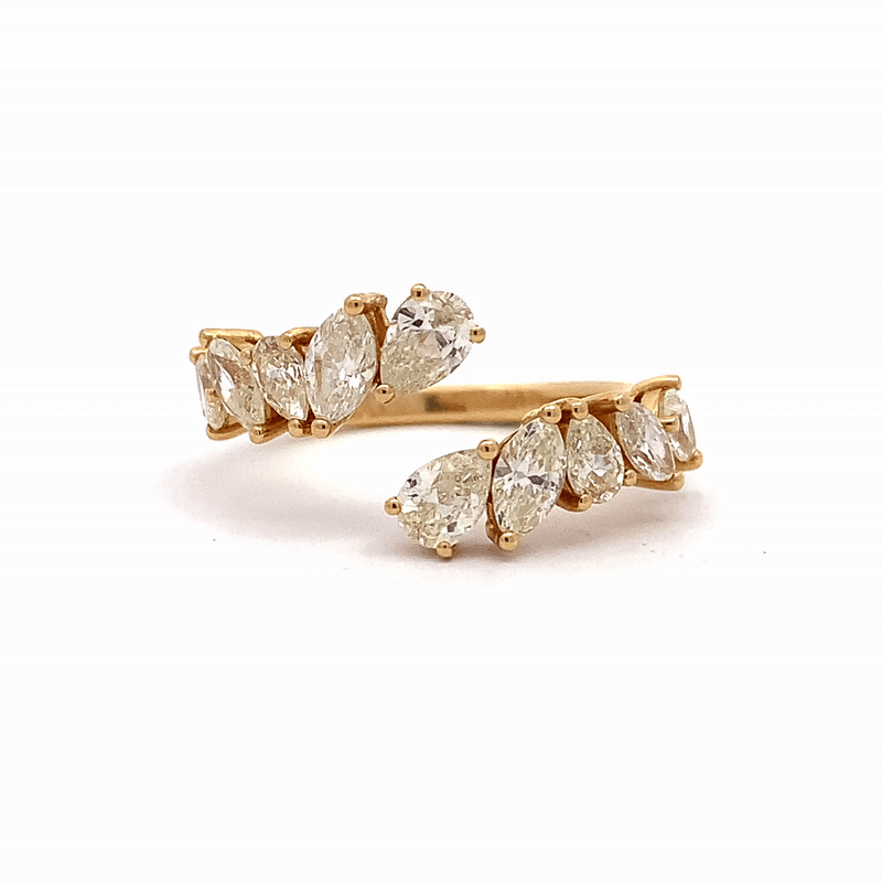 Anillo Whisper Oro Amarillo 18K con Diamantes.