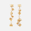 Aretes Bee Bumble Plata. 925 con Chapa de Oro 14K.