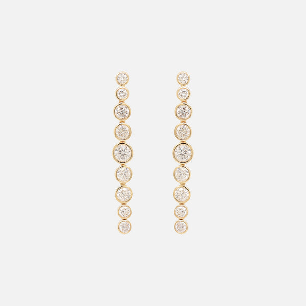 Aretes Apolo Oro 14K con Diamantes.