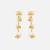 Aretes Bee Bumble CH Plata. 925 con Chapa de Oro 14K.