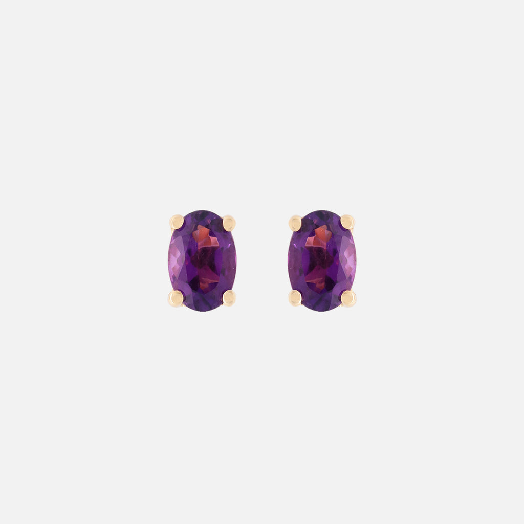 Aretes Noa Oro Amarillo 14K y Piedras Naturales.