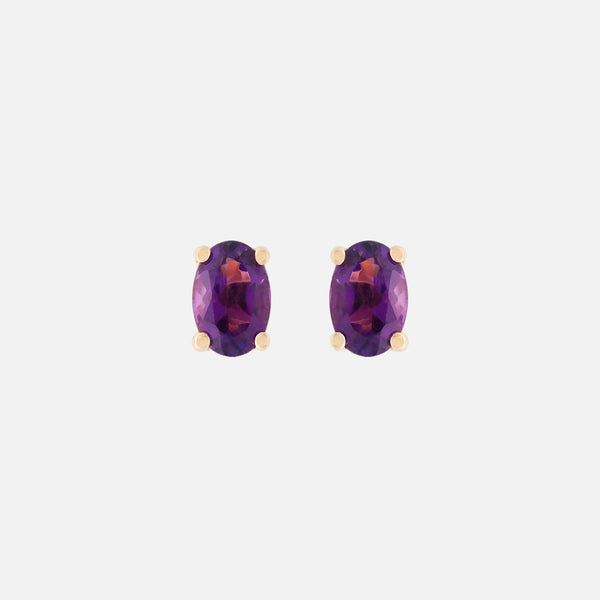Aretes Noa Oro Amarillo 14K y Piedras Naturales.
