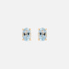Aretes Noa Oro Amarillo 14K y Piedras Naturales.