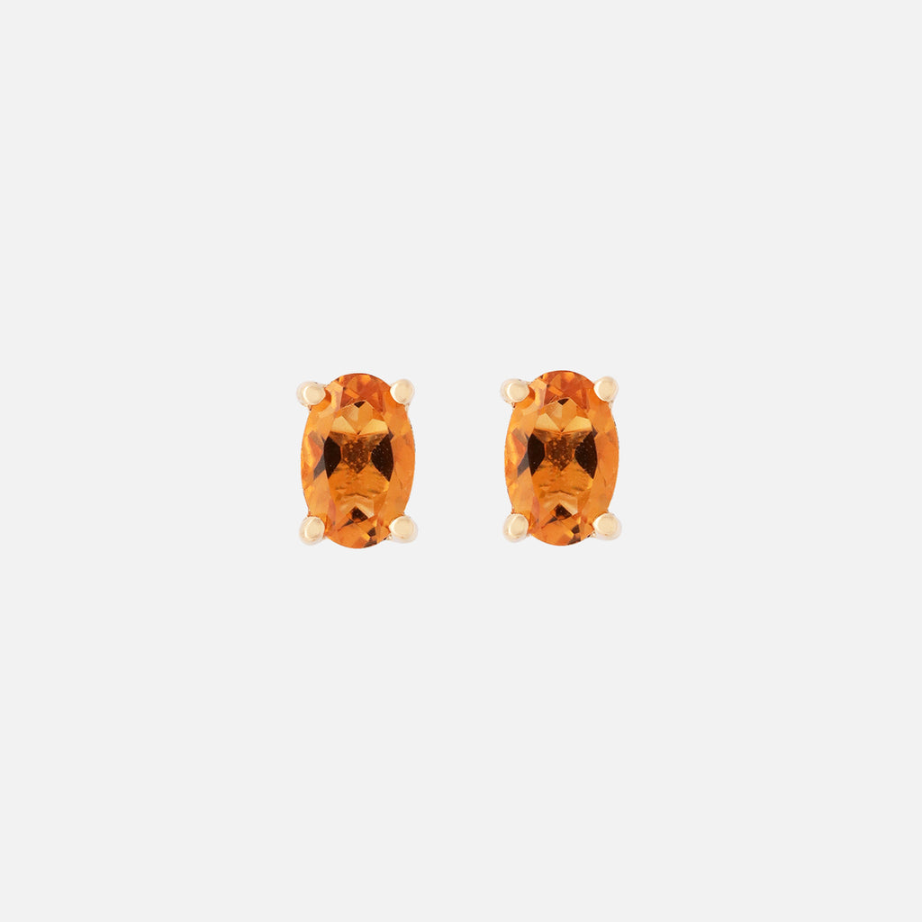 Aretes Noa Oro Amarillo 14K y Piedras Naturales.
