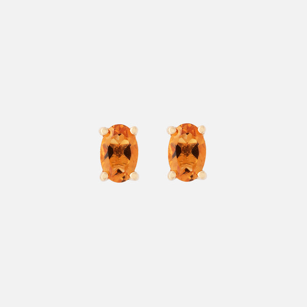 Aretes Noa Oro Amarillo 14K y Piedras Naturales.