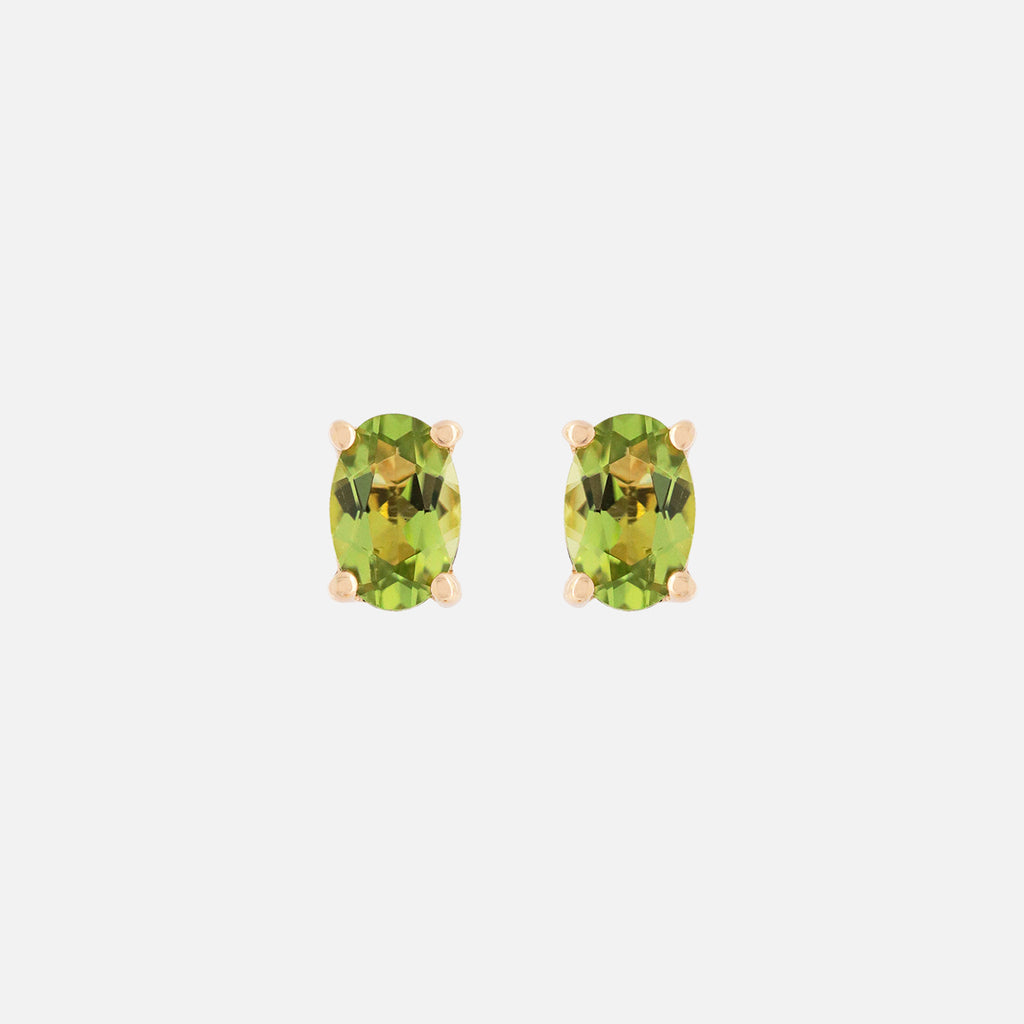 Aretes Noa Oro Amarillo 14K y Piedras Naturales.