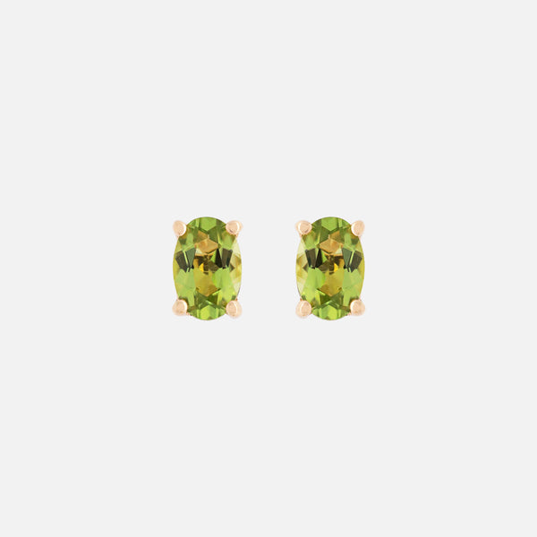 Aretes Noa Oro Amarillo 14K y Piedras Naturales.
