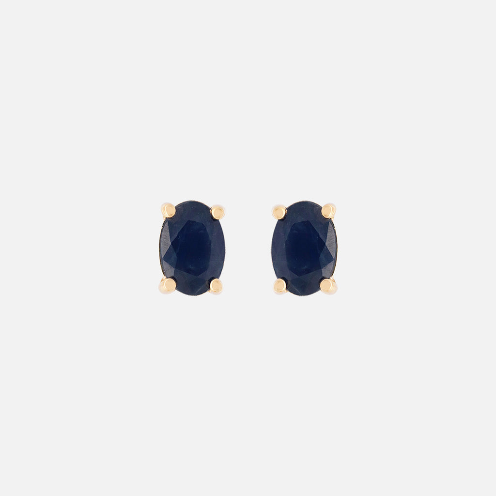 Aretes Noa Oro Amarillo 14K y Piedras Naturales.