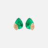 Aretes Botanical Oro Amarillo 14K con Piedras Naturales.