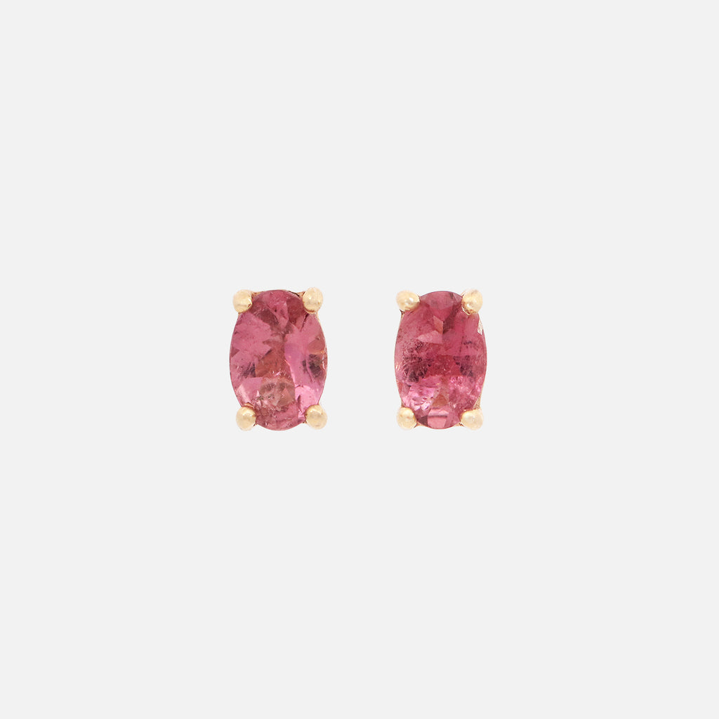 Aretes Noa Oro Amarillo 14K y Piedras Naturales.