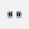 Aretes Royal Oro Blanco 18K con Tanzanitas y Diamantes.