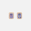 Aretes Royal Oro Amarillo 18K con Tanzanitas y Diamantes.