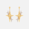 Aretes Spark L Plata .925 con Chapa de Oro 14K.